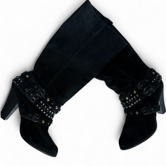 ZIGI Girl Black Studded Slouch Boots – Size 8.5 (Y2K Revival) - Picture 8 of 8